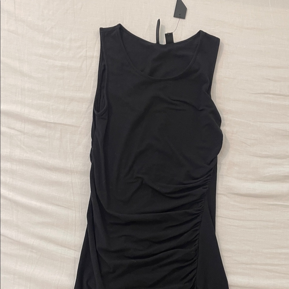 ISDA & Company~ Black, Sleeveless Ruched Shirt, new with tag.